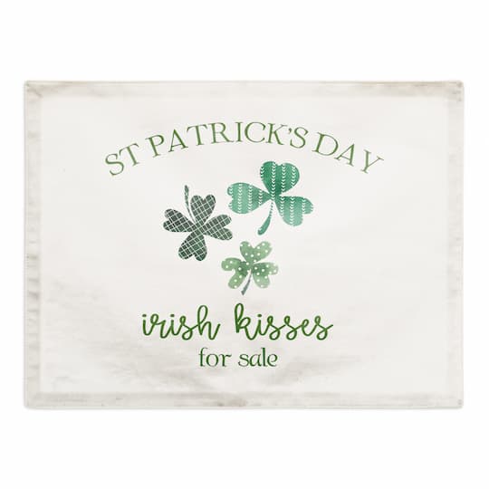St Patricks Irish Kisses For Sale Placemat 18&#x22; x 14&#x22; Cotton Twill Placemat